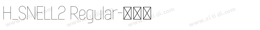 H_SNELL2 Regular字体转换